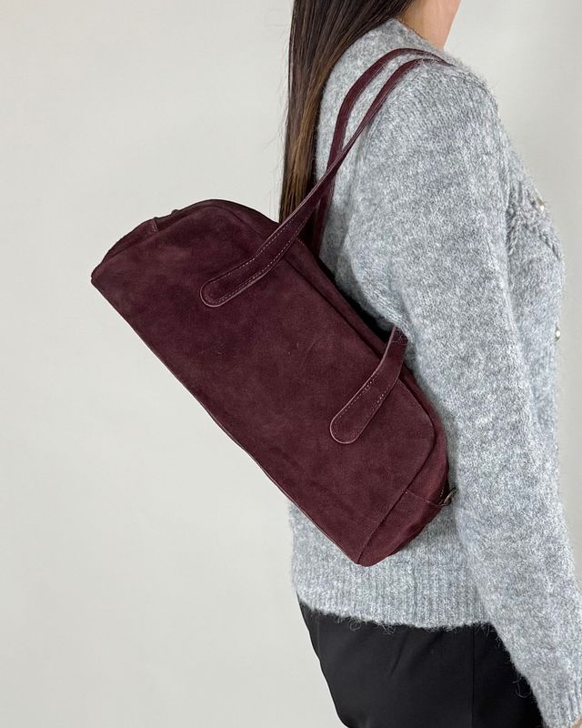 BOSTON – Suede Leather in Burgundy