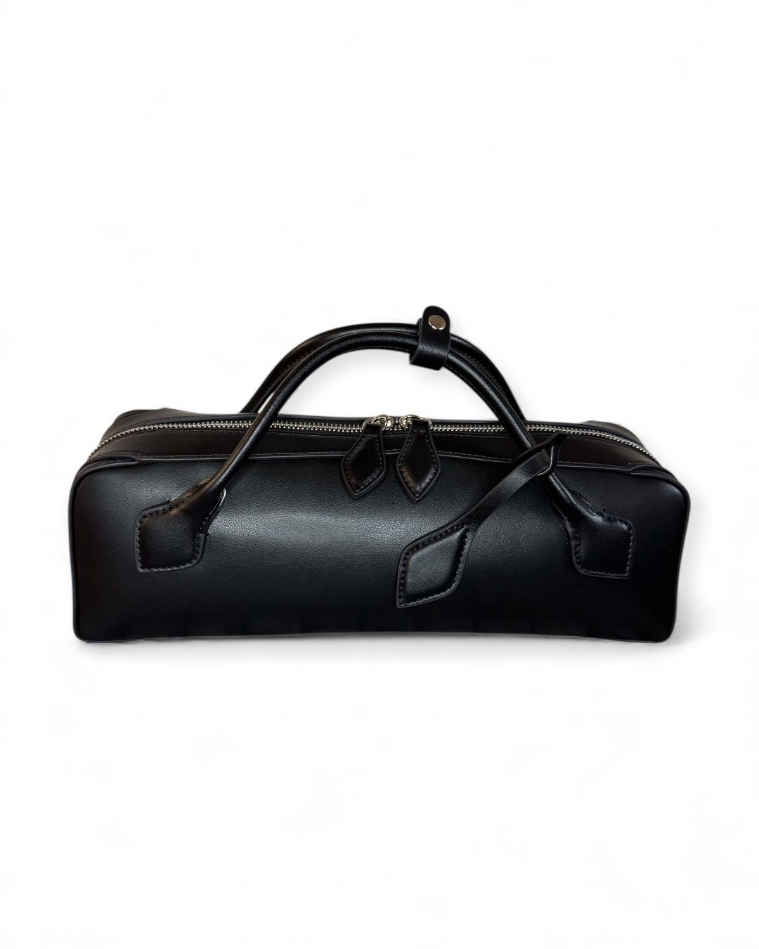 LA LONGUE – Smooth Black Leather (Short Handles)
