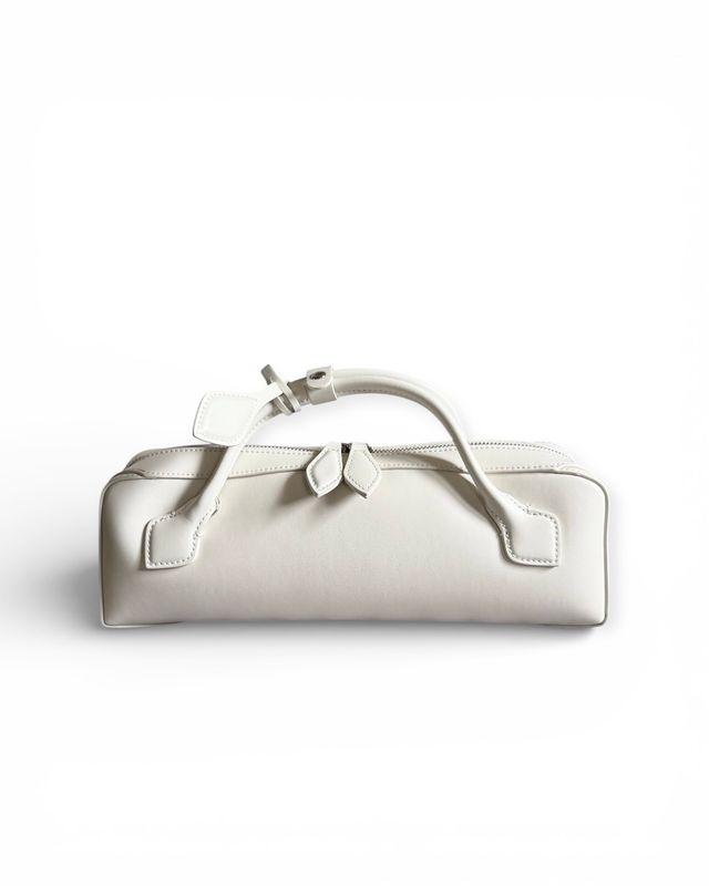 LA LONGUE – Smooth White Leather (Short Handles) LA LONGUE – Smooth White Leather (Short Handles)
