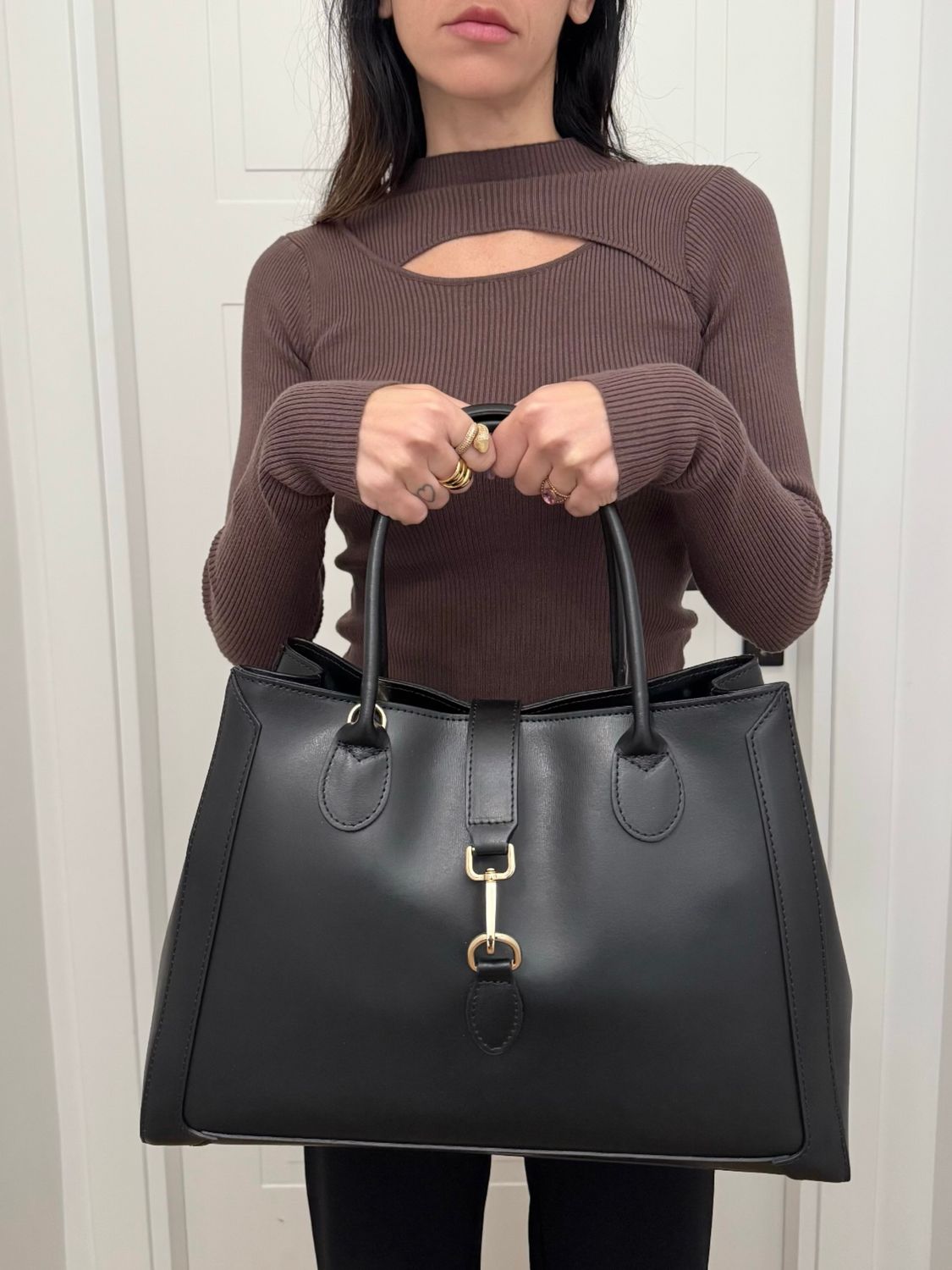 PORTOFINO – Black Smooth Leather