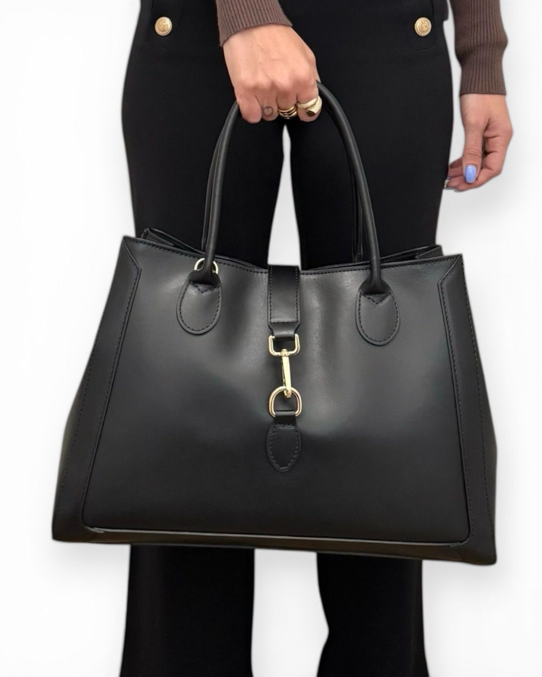 PORTOFINO – Black Smooth Leather