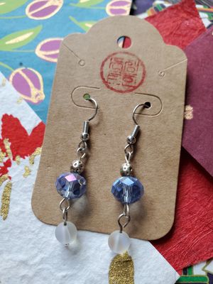 Mermaid Drop Dangle Earrings (Periwinkle)