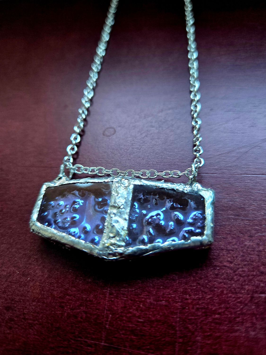 Stained Glass Necklace (Purple)
