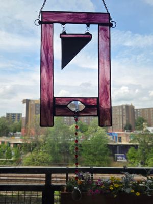 Guillotine Suncatcher (Marbled Purple)