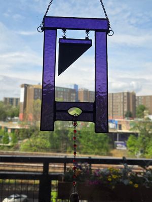 Guillotine Suncatcher (Textured Violet)