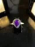 Purple Teardrop Chic Ring