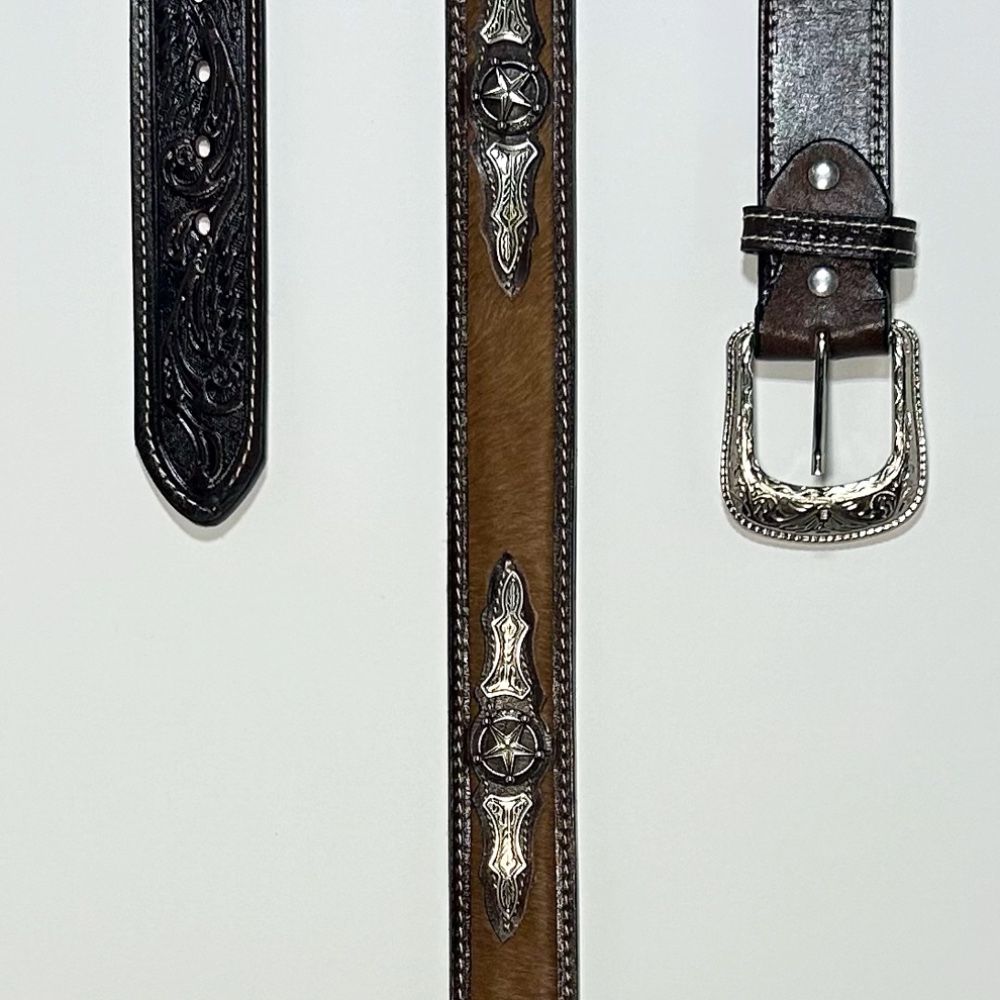 Brown Cowhide Holster Belt