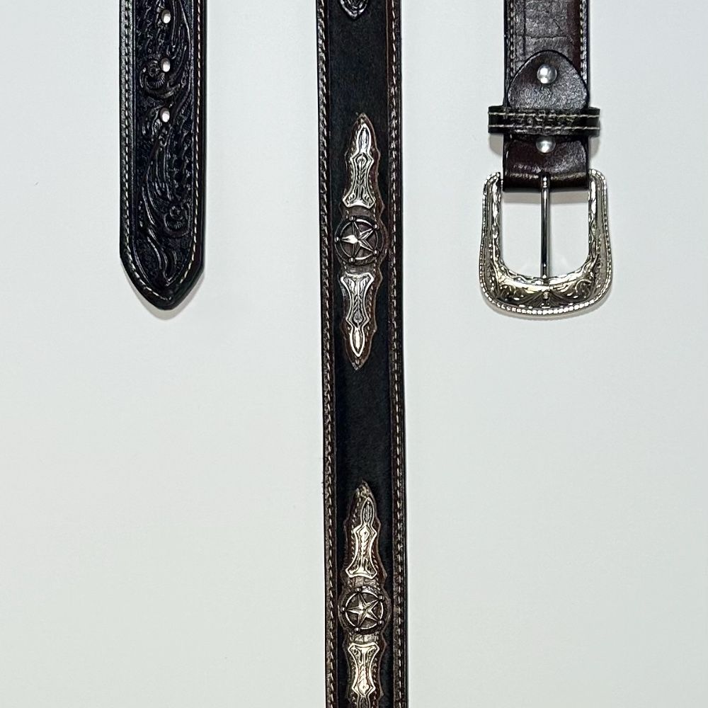 Black Cowhide Holster Belt