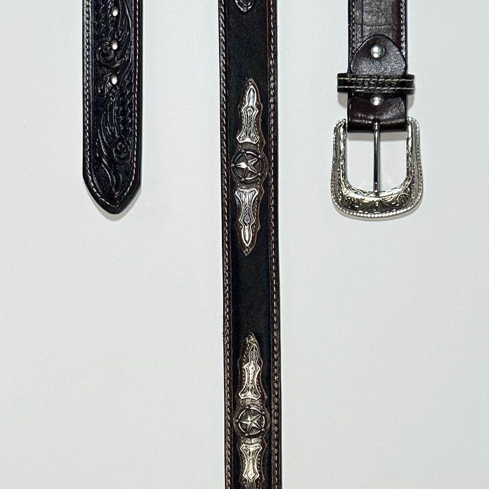 Black Cowhide Holster Belt