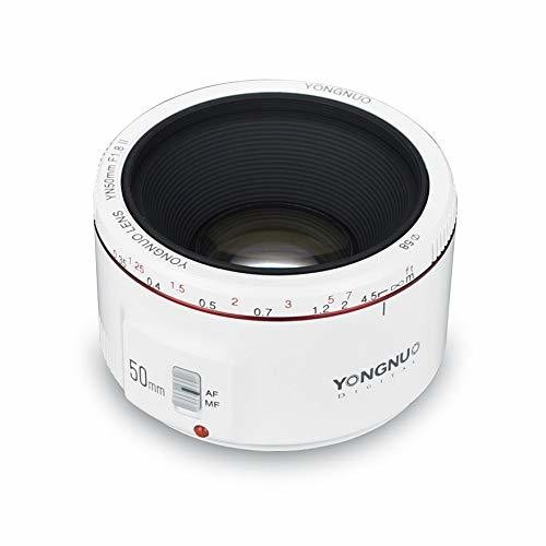 Yongnuo YN50MM F1.8 II AF/MF 0.35M Focus Distance Standard Prime Lens White for Canon DSLR Camera. Nuevo