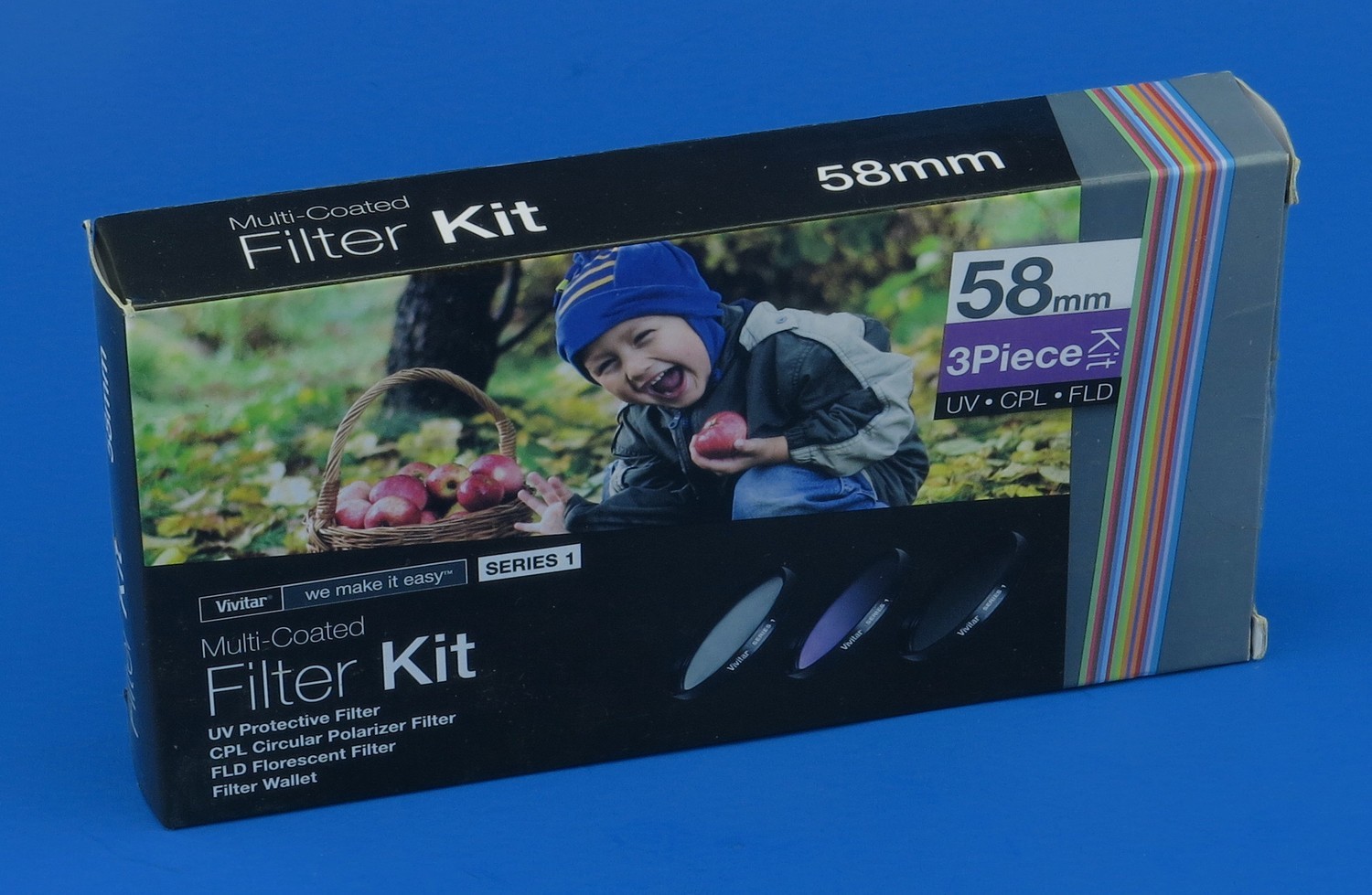Set Vivitar series 1 Multi-Coated 58 mm - UV+CPL+FLD  Filter