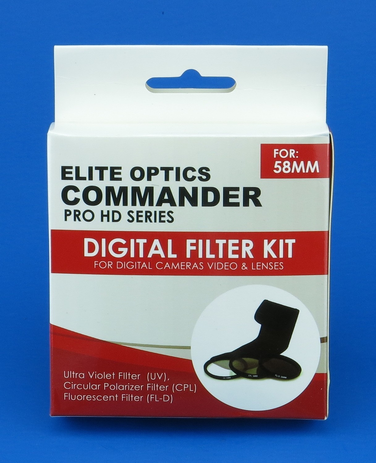 Elite Commander Pro HD serie 58 mm UV + CPL + FLD Filters