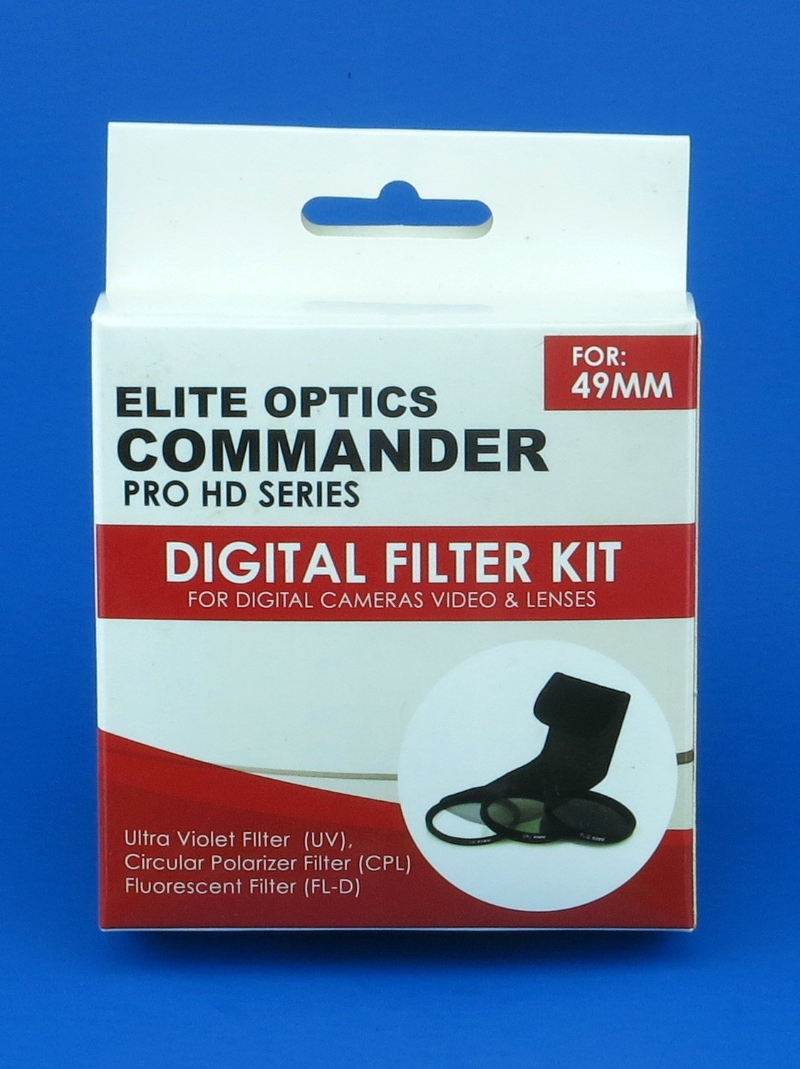 Elite Commander Pro HD series : Set 49 mm UV + CPL + FLD filters