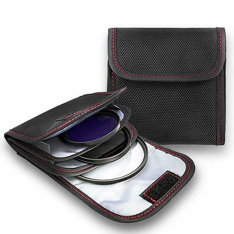 3-Pocket Camera Lens Filter Carry Case Bag Pouch for 25mm-82mm Filters