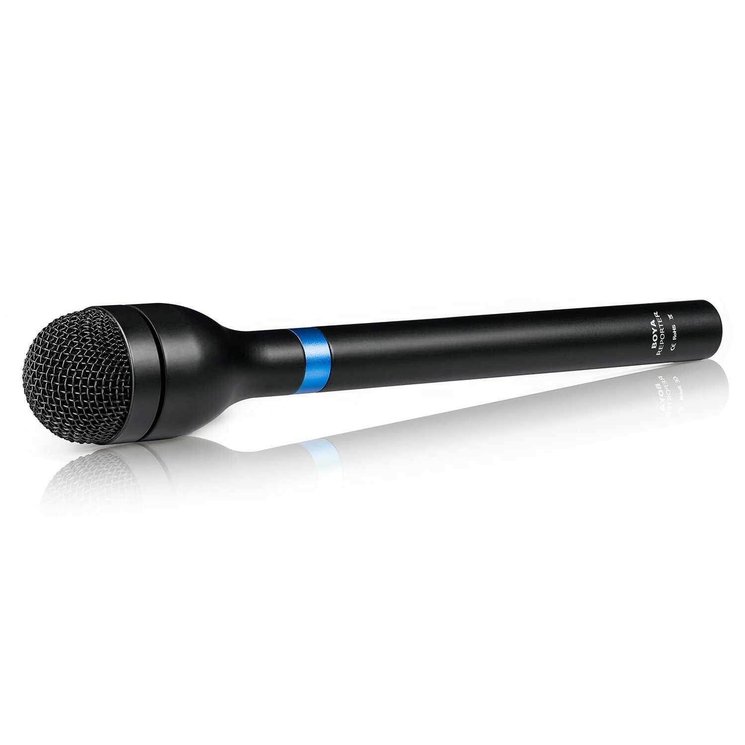 BOYA BY-HM100 Micrófono de mano omnidireccional dinámico XLR, micrófono de mano largo para  entrevistas y noticias