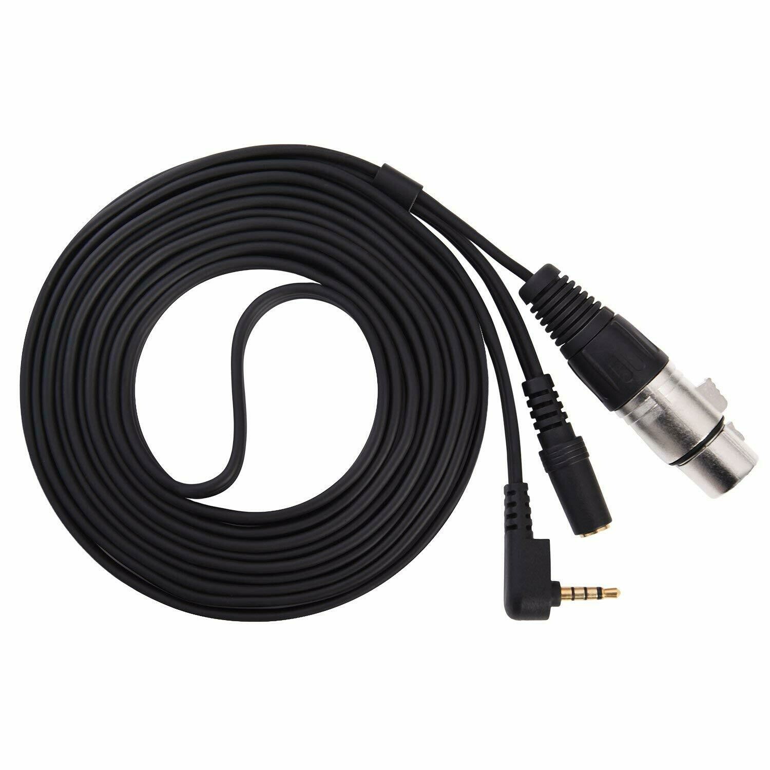 LyxPro XLR Female to TRRS 10 Feet Connects Professional XLR Microphones to iOS, iPhone, iPad, and iPod Includes Onput for Headphones
