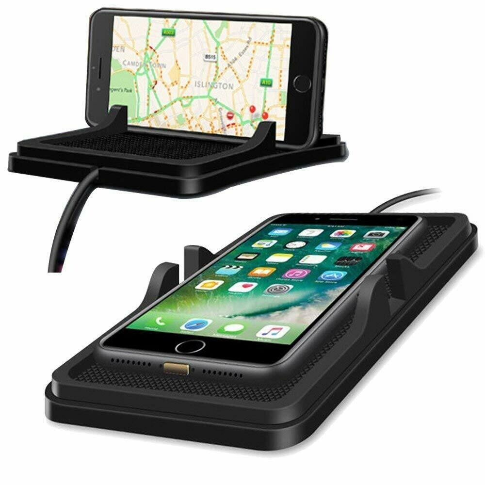 ​SN-RIGGOR Qi Wreless Charger Car Phone Holder Dashboard Pad Mount Car Anti Slip Mat Wireless Charger Phone Organizer Compatible with 6.5in Phones XS MAX...