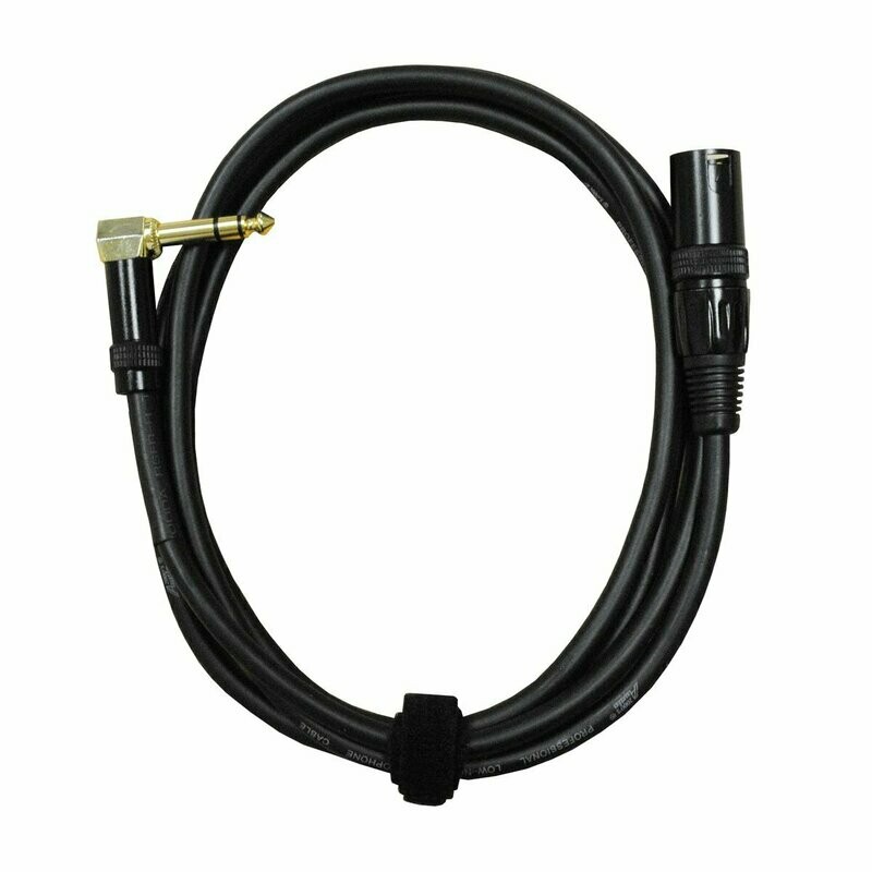 Audio 2000s 1/4&quot; TRS ángulo recto a XLR macho cable de audio (3.6 m)