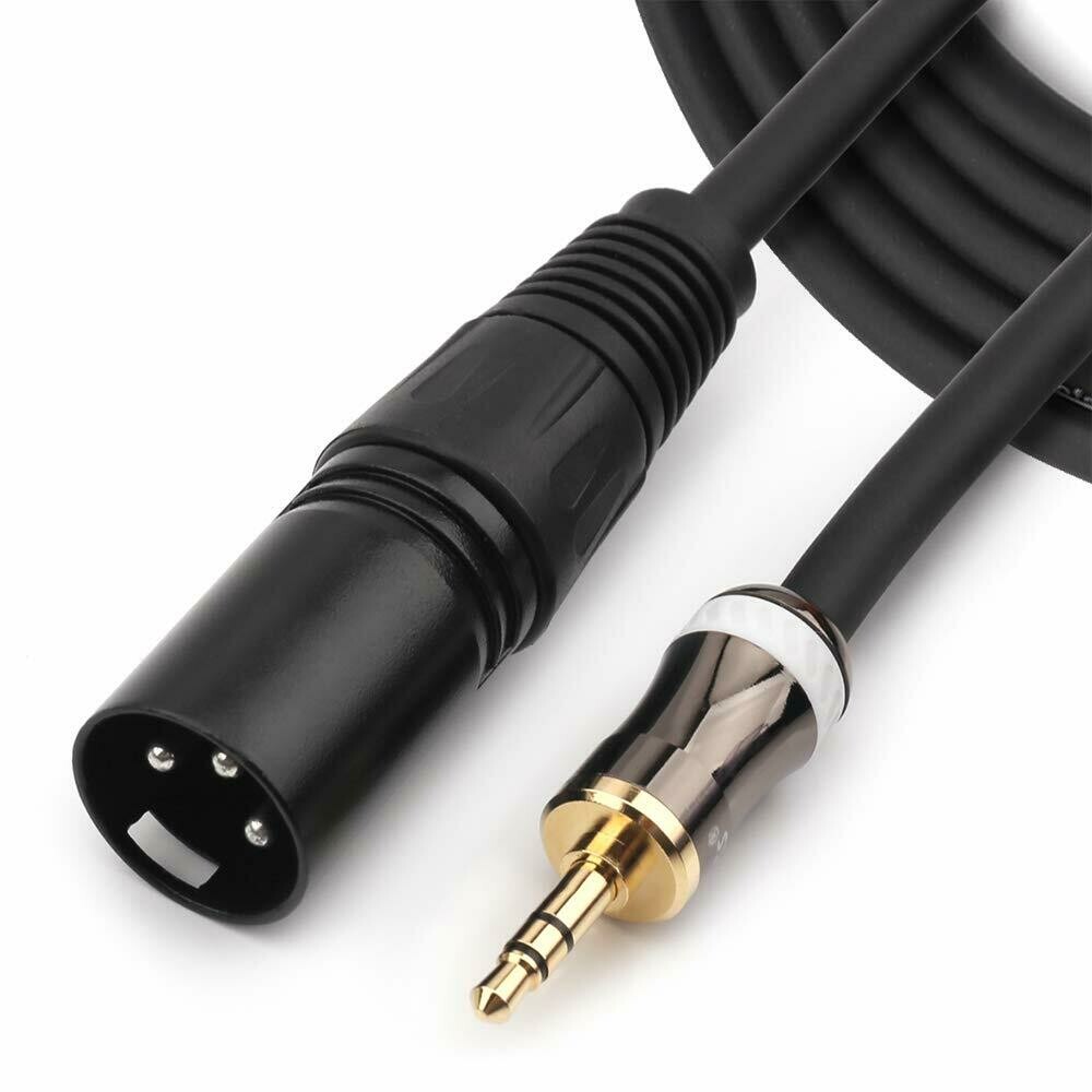 MOBOREST 3.5mm 1/8&quot; Inch TRS Stereo To XLR Male Interconnect Audio Cable, for professional recording studios (0,6 m)