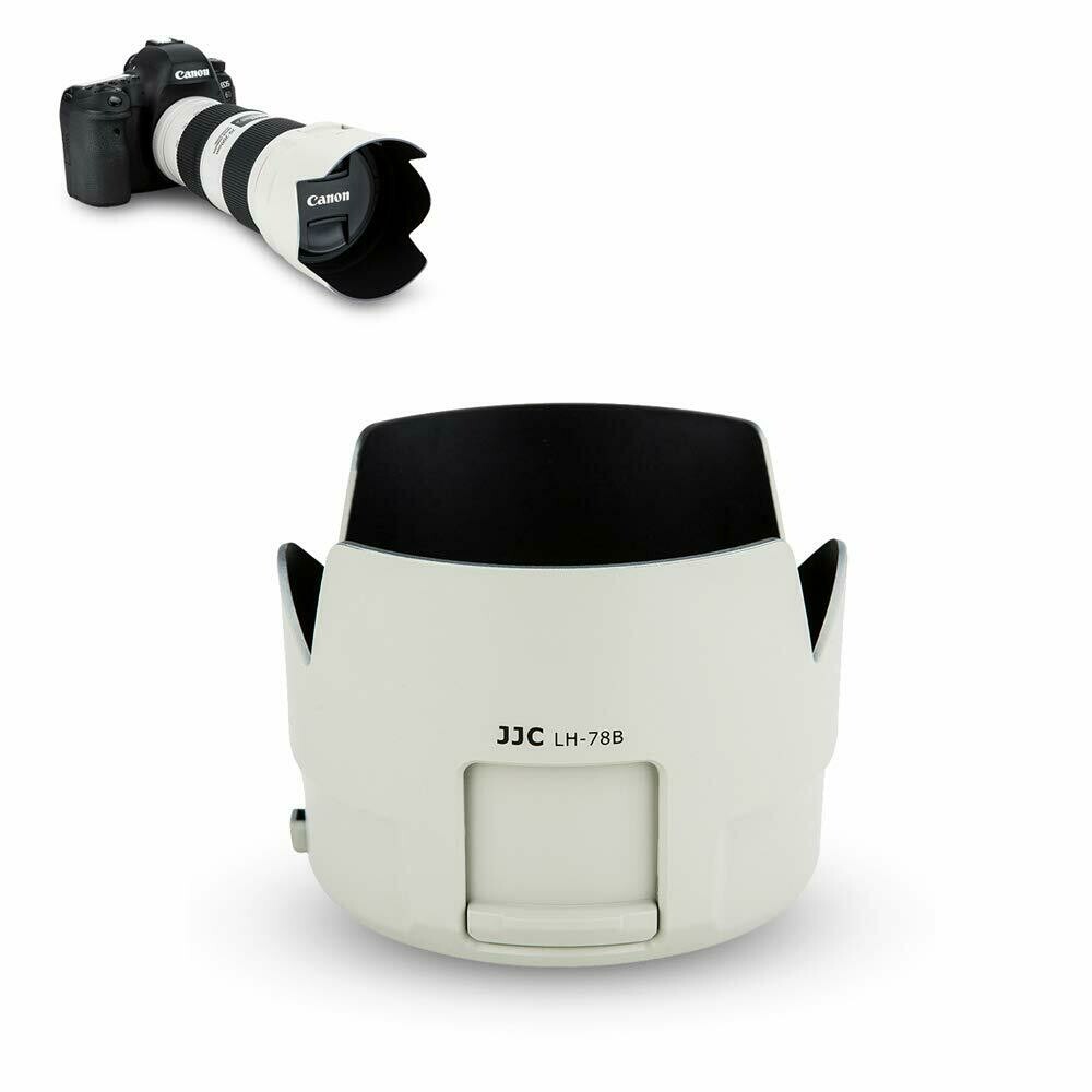 White Lens Hood Shade Fit for Canon EF 70-200mm f/4L is II USM Lens Replaces Canon ET-78B Hood Dedicated Reversible