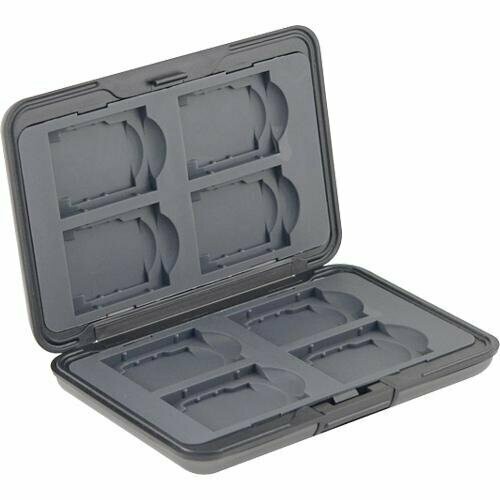 Case de aluminio de almacenamiento digital para ocho Tarjetas de SD/MMC Secure Digital