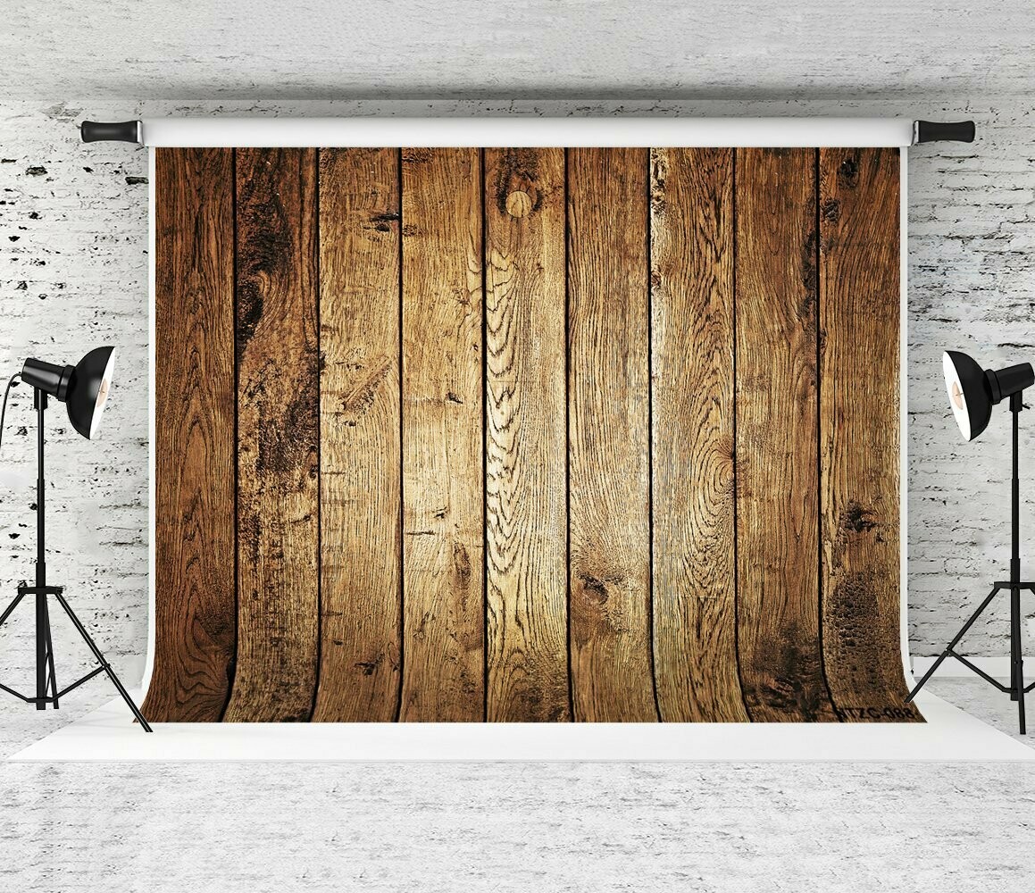 Kate 7x5ft Vertical Brown Wood Backdrops Old Texture Wooden Planks Photography Background for Studio Photo Props Backgrounds