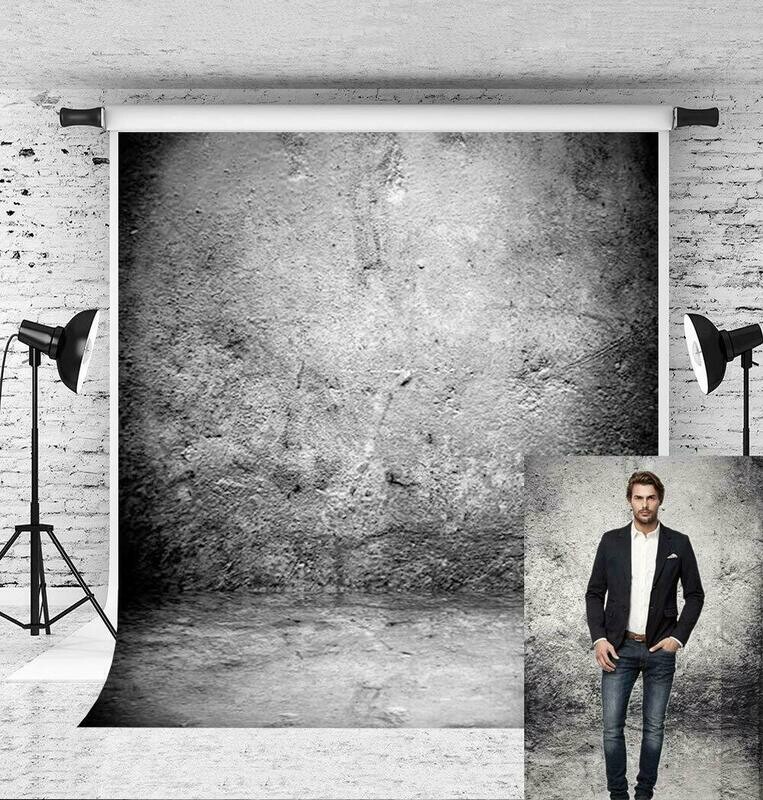 Kate 5x7ft Grey Backdrops Retro Stone Wall Portrait Photography Background for Photographer Fabric Photo Backdrops