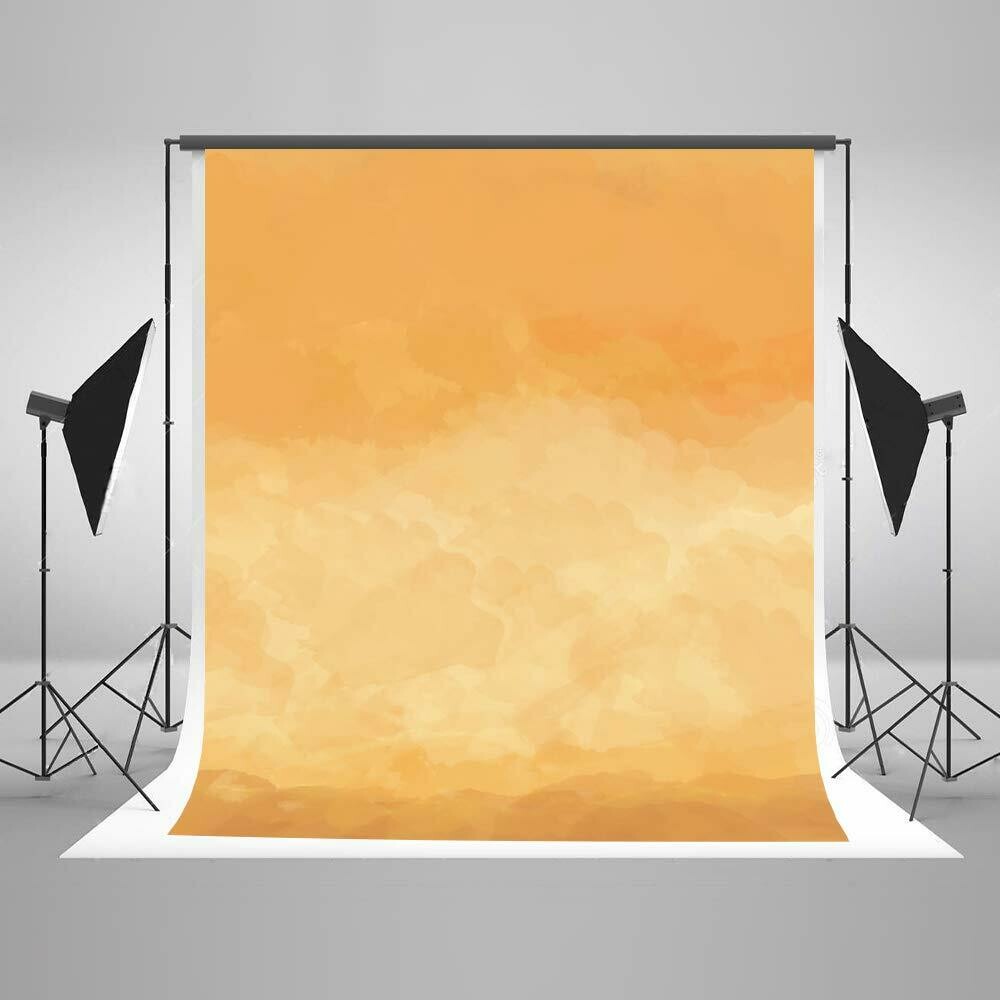 Kate 5ft(W) x7ft(H) Yellow Orange Abstract Backdrop Texture Microfiber Vintage Abstract Backdrop Professional Portrait Photo Studio Background