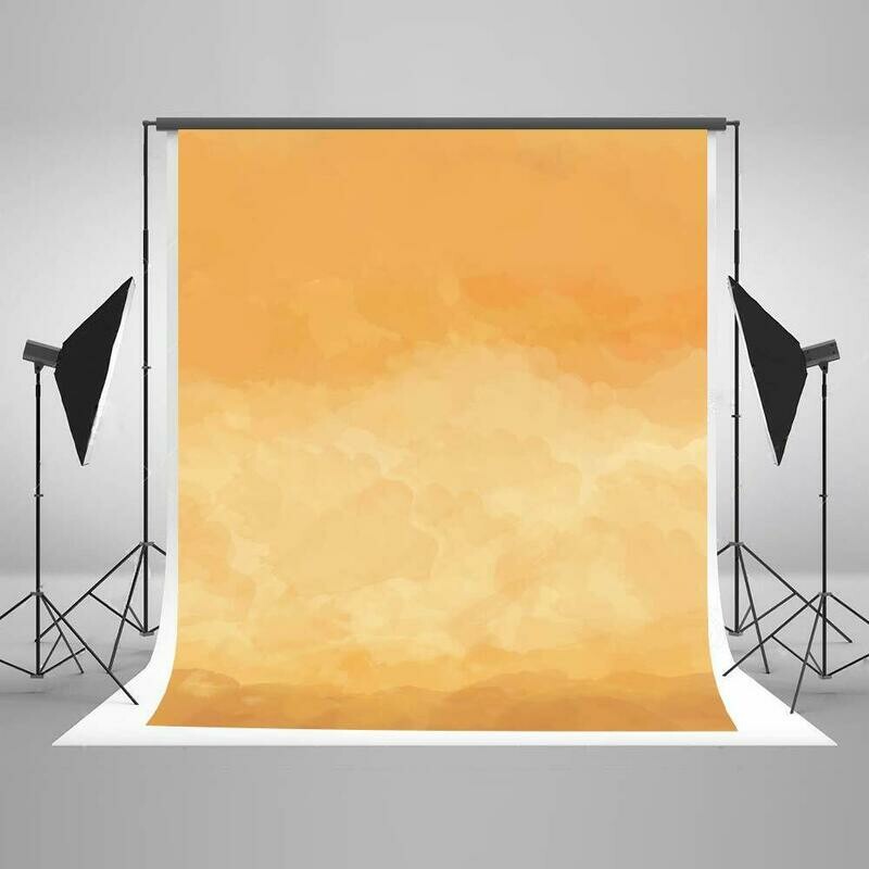 Kate 5ft(W) x7ft(H) Yellow Orange Abstract Backdrop Texture Microfiber Vintage Abstract Backdrop Professional Portrait Photo Studio Background