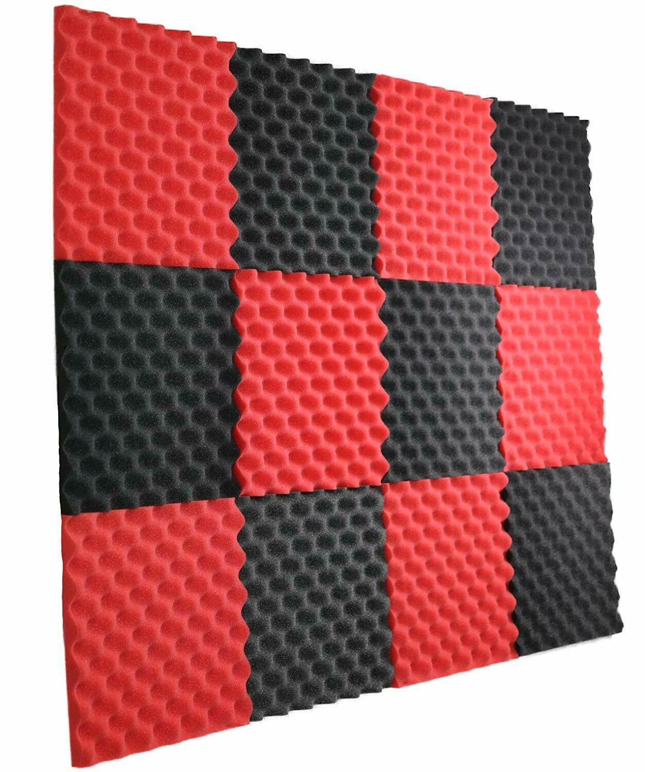 Paquete de 12 paneles de estudio acústicos de espuma de 1.0 pulgadas x 12.0 pulgadas x 12.0 pulgadas