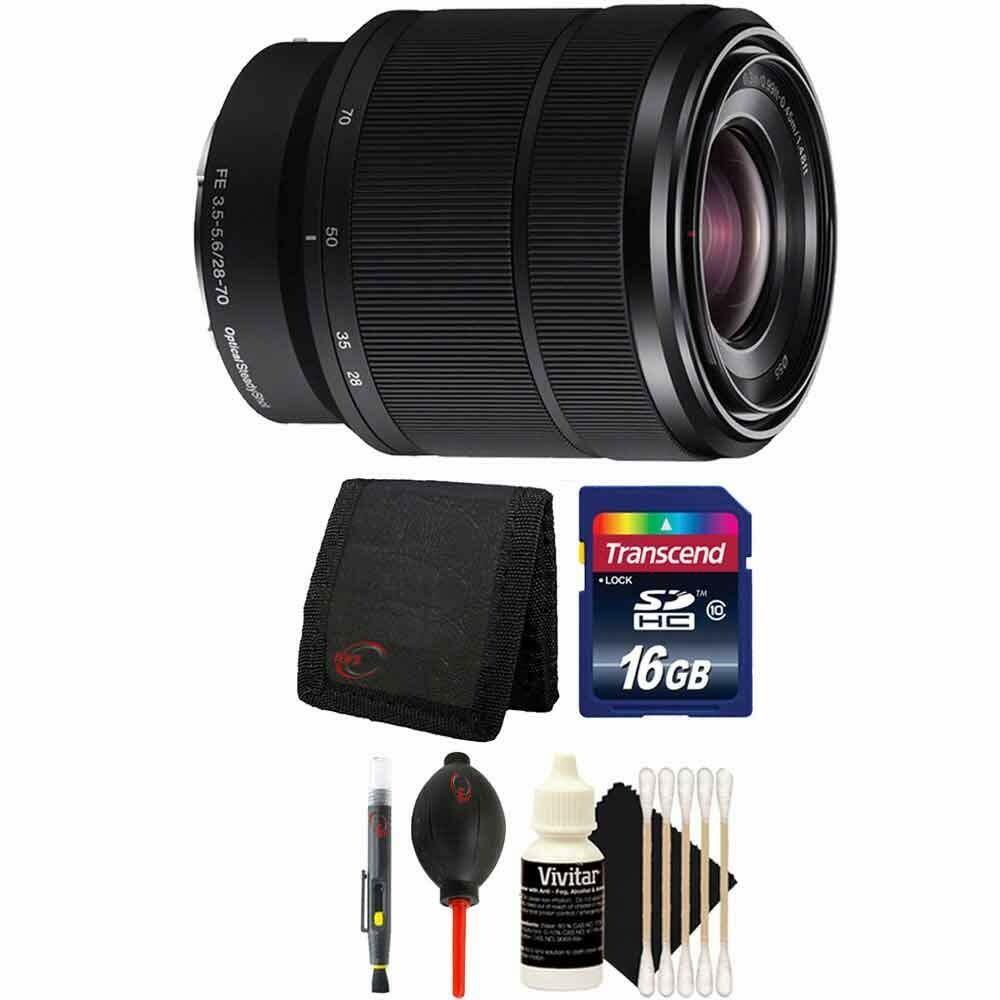 Sony FE 28-70mm f/3.5-5.6 OSS Lens for Sony Full Frame or Crop Mirrorless Cameras with Cleaning Tools and More