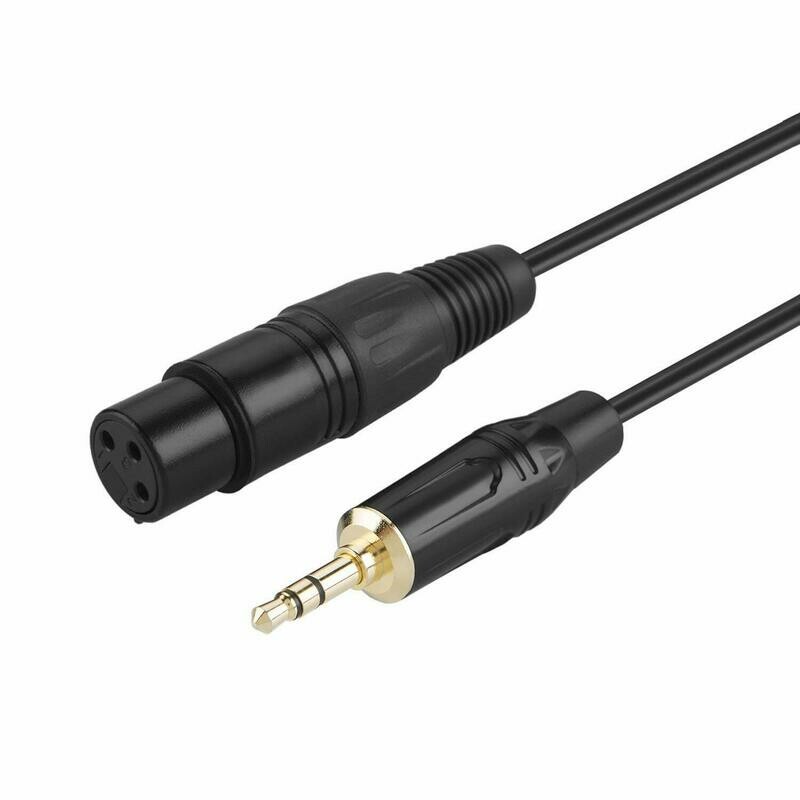 Cable, micrófono, equilibrado XLR 3Pin Macho a Hembra, 3 pies/Negro