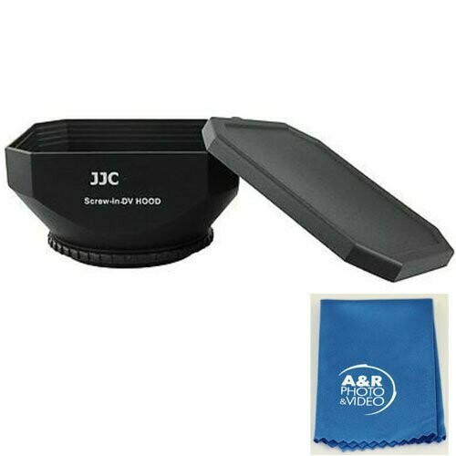 43 mm Parasol duro digital video con tapa para Canon VIXIA hfr70 hfr72 hfr700 videocámaras.