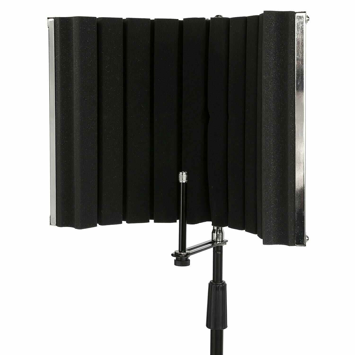 LyxPro VRI-30 Sound Absorbing and Vocal Recording Microphone Isolation Shield Panel For Home Office and Studio Portable &amp; Foldable Stand Mount Adjustable