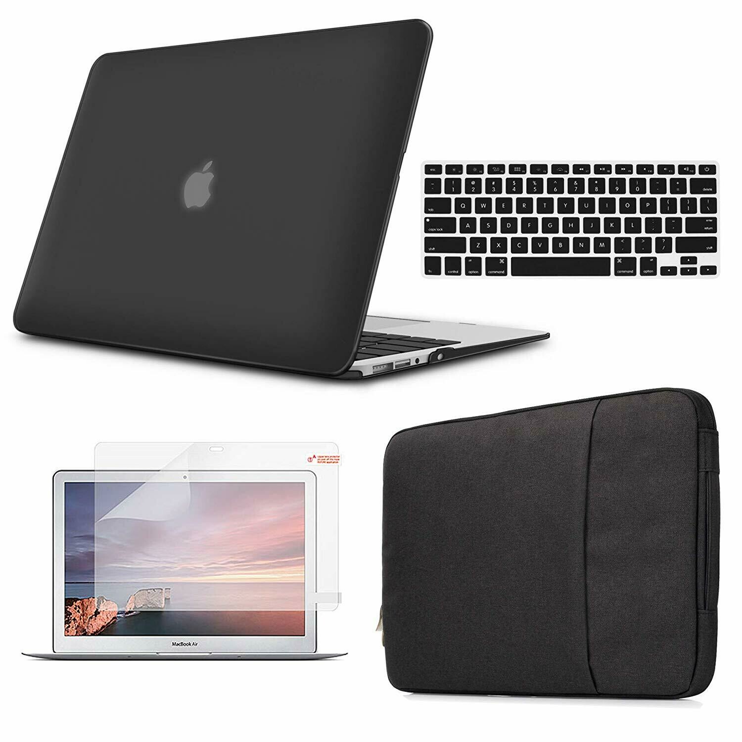 Funda para MacBook de 13 pulgadas (4 en 1, ultrafina, mate, con funda, protector de pantalla y funda para teclado)