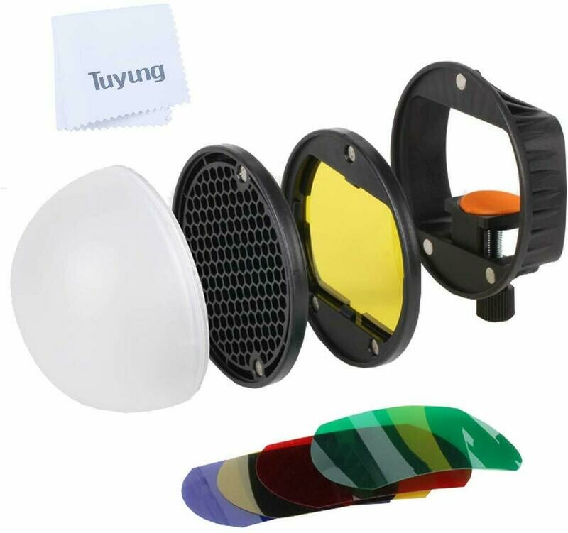 TRIOPO MagDome Color Filter Reflector Honeycomb Diffuser Ball Photo Accessories Kits for GODOX YONGNUO Flash