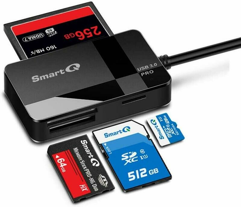 Pro USB 3.0 Multi-Card Reader, Plug N Play, Apple and Windows Compatible, Powered by USB