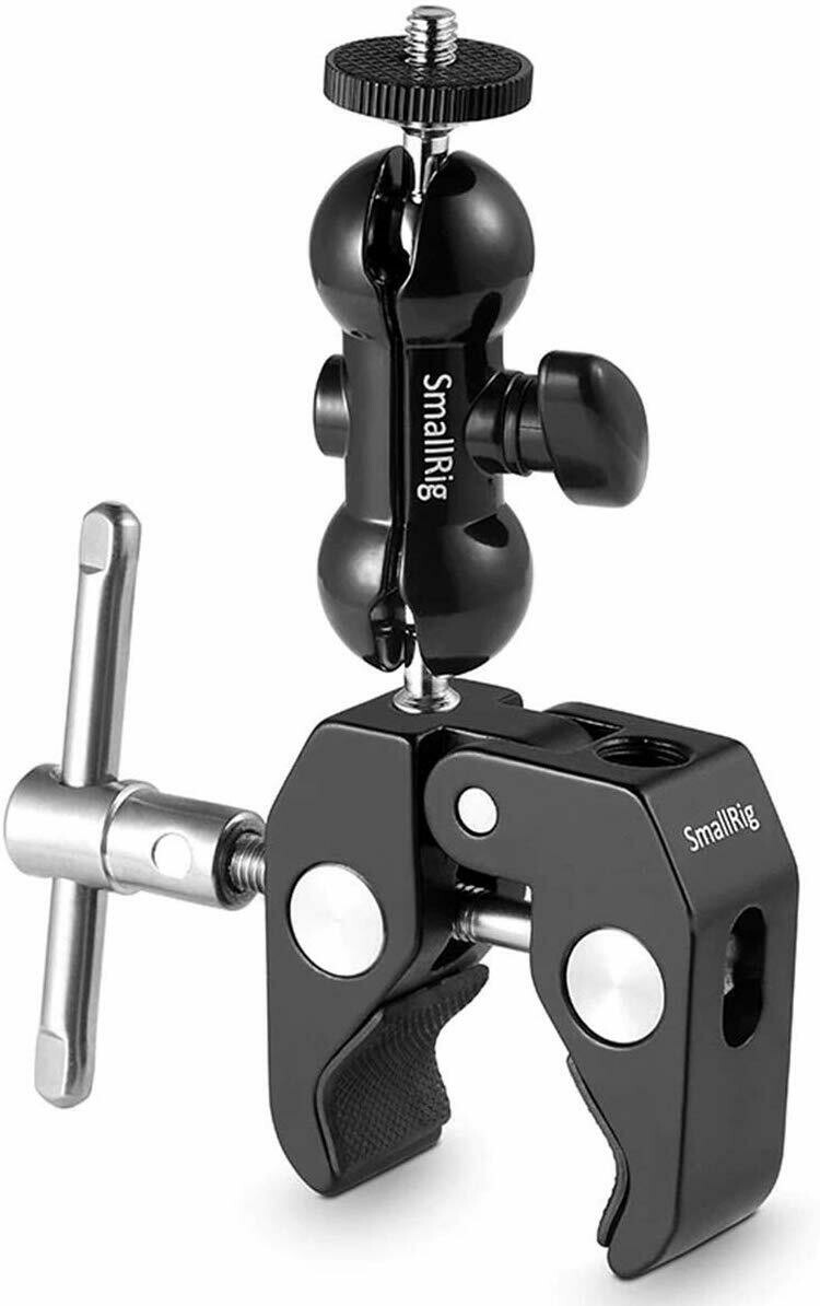 SMALLRIG Ballhead Arm Super Clamp Mount Multi-Function Double Ball Adapter with Bottom Clamp for Ronin-M, Ronin MX