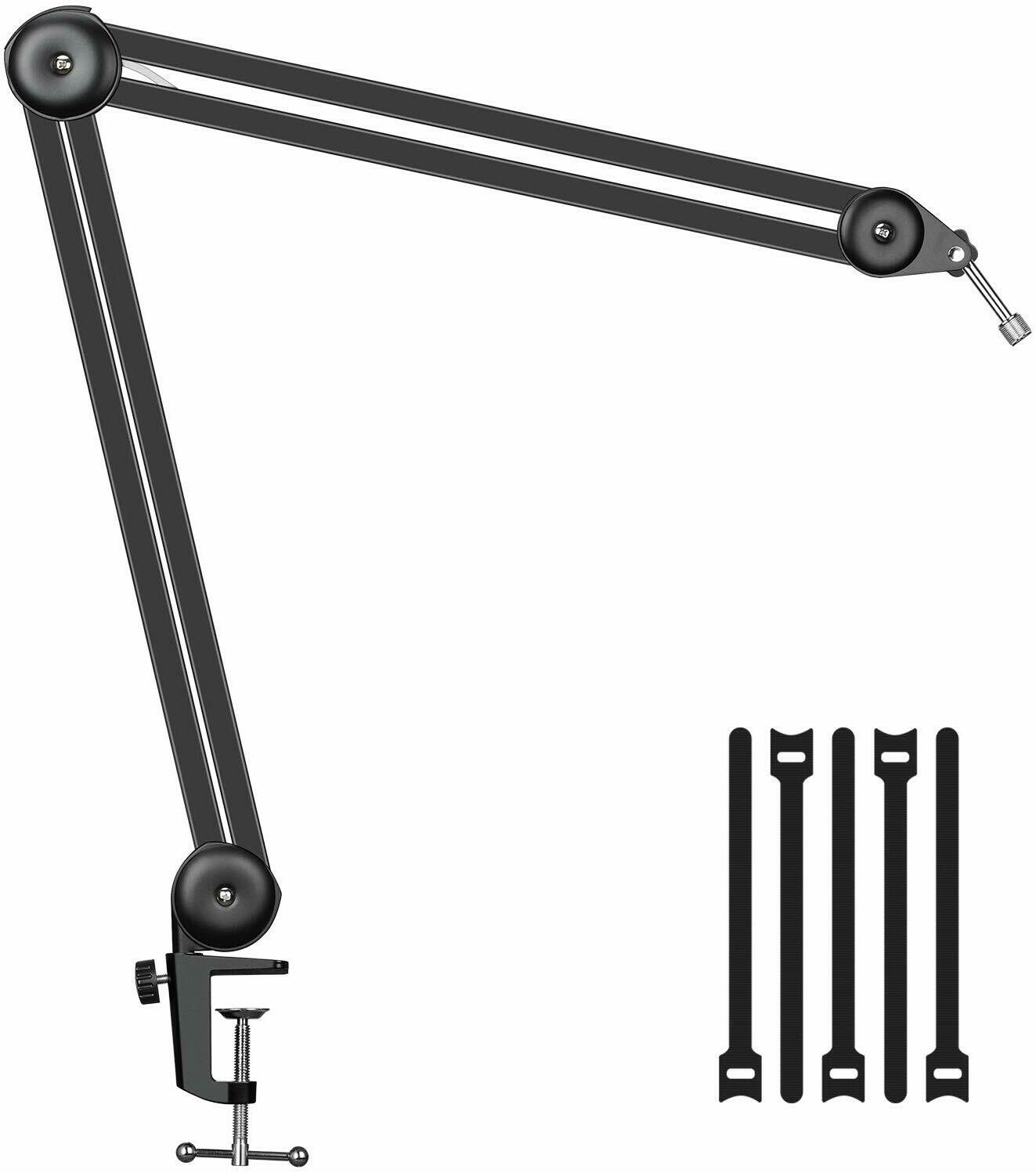 Heavy-Duty Microphone Stand 19-Inch Suspension Scissor Arm Boom for Blue Yeti, Snowball Yeti Nano and Yeti x, Professional Streaming, Voice-Over, Recording, Games Studio by Pipishell