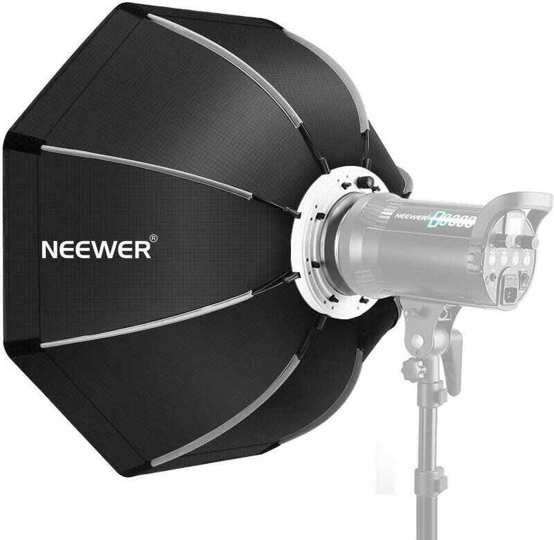 Neewer 26 inches/65 centimeters Foldable Octagonal Softbox with Bowens Mount Speedring, Carrying Case for Speedlite Studio Flash Monolight,Portrait and Product Photography