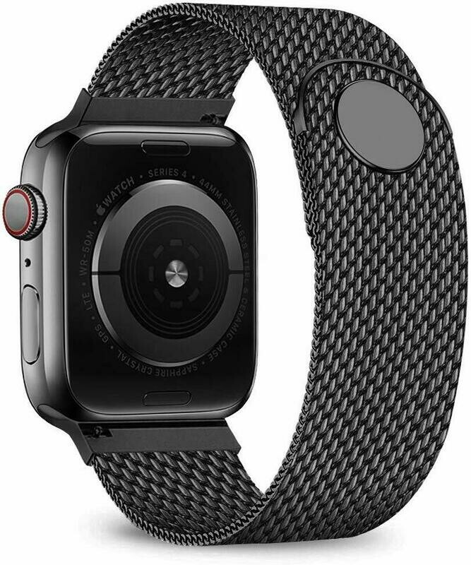 Compatible for Apple Watch Band 42mm 44mm, Adjustable Stainless Steel Mesh Wristband