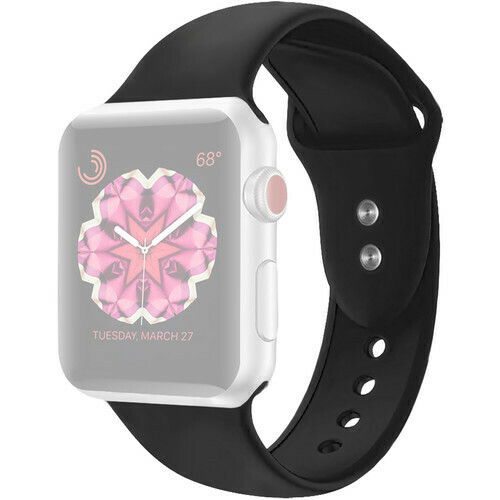 CASEPH Silicone Band for 42mm/44mm Apple Watch, Disponible Negro, Rojo y Azul