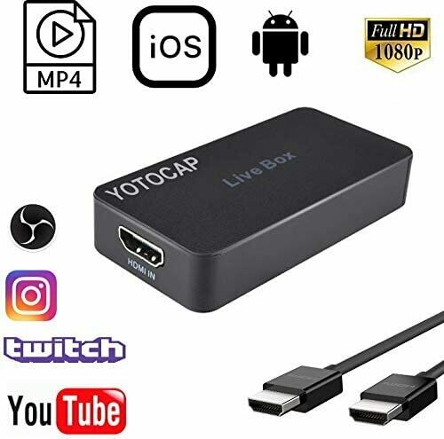 YOTOCAP 1080P HD Live Stream Outdoor Capture Box for Smart Phone with ezcap EZlive App YT-270