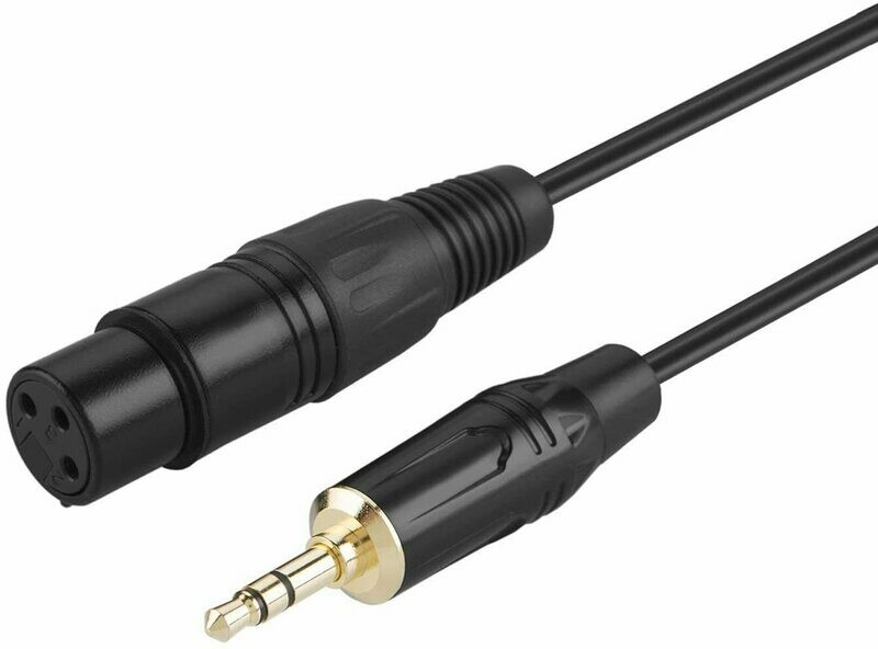 3.5mm (1/8 Inch) Stereo Male to XLR Female Cable, 3 Feet