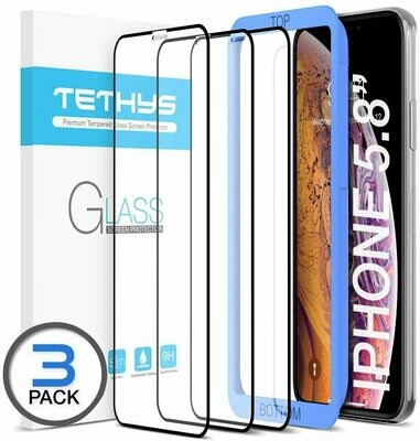 Glass Screen Protector Designed for iPhone 11 Pro/iPhone Xs/iPhone X [Guidance Frame Include] Pack de 2.