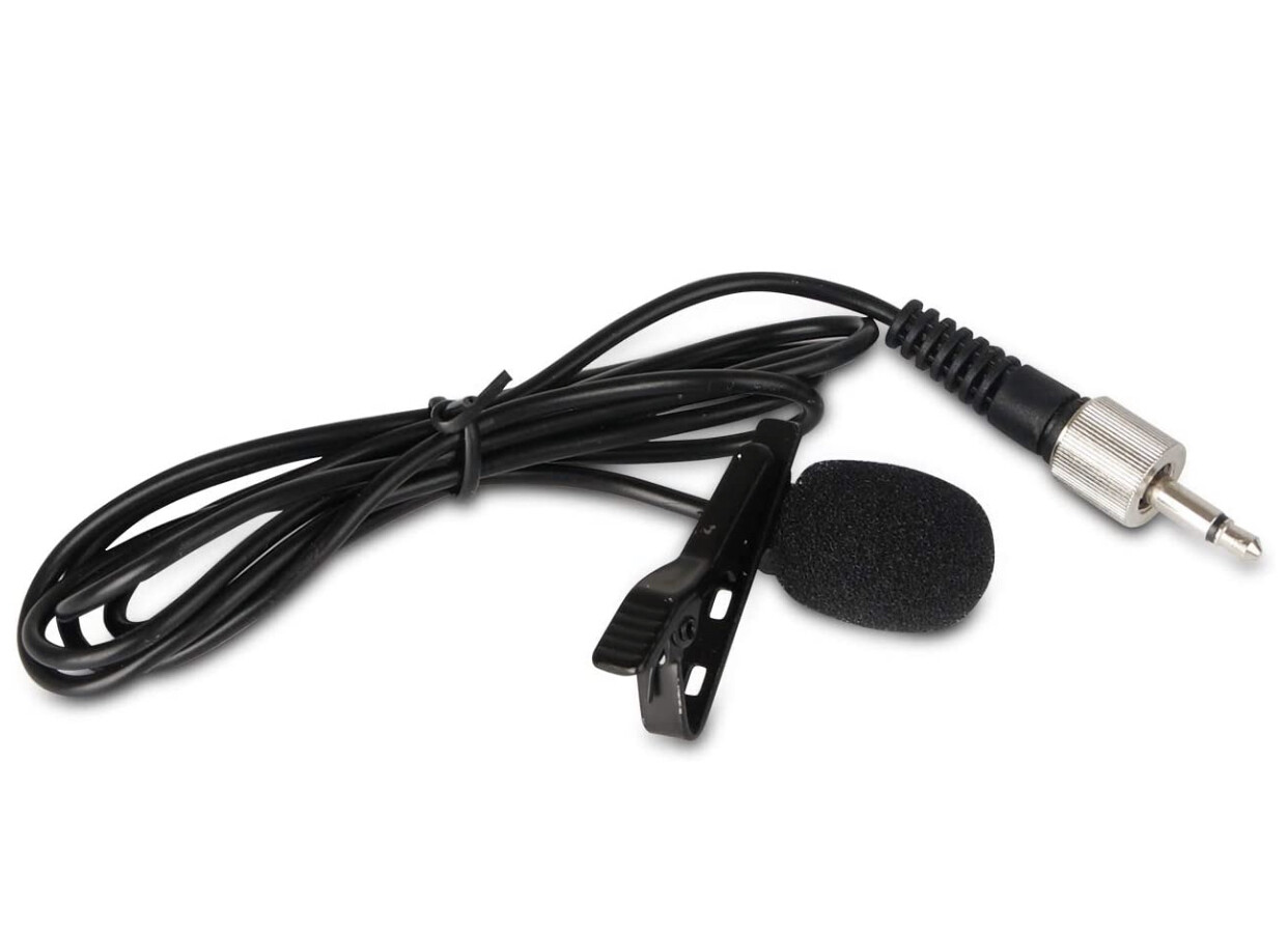 Micrófono condensador de solapa Lavalier con bloqueo de 3.5mm para transmisor inalámbrico BodyPack
