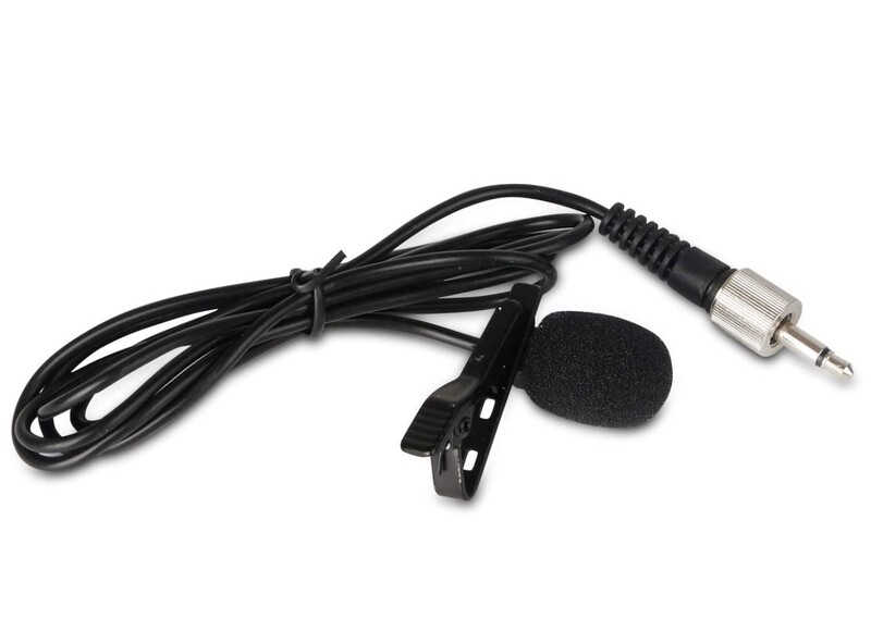 Micrófono condensador de solapa Lavalier con bloqueo de 3.5mm para transmisor inalámbrico BodyPack