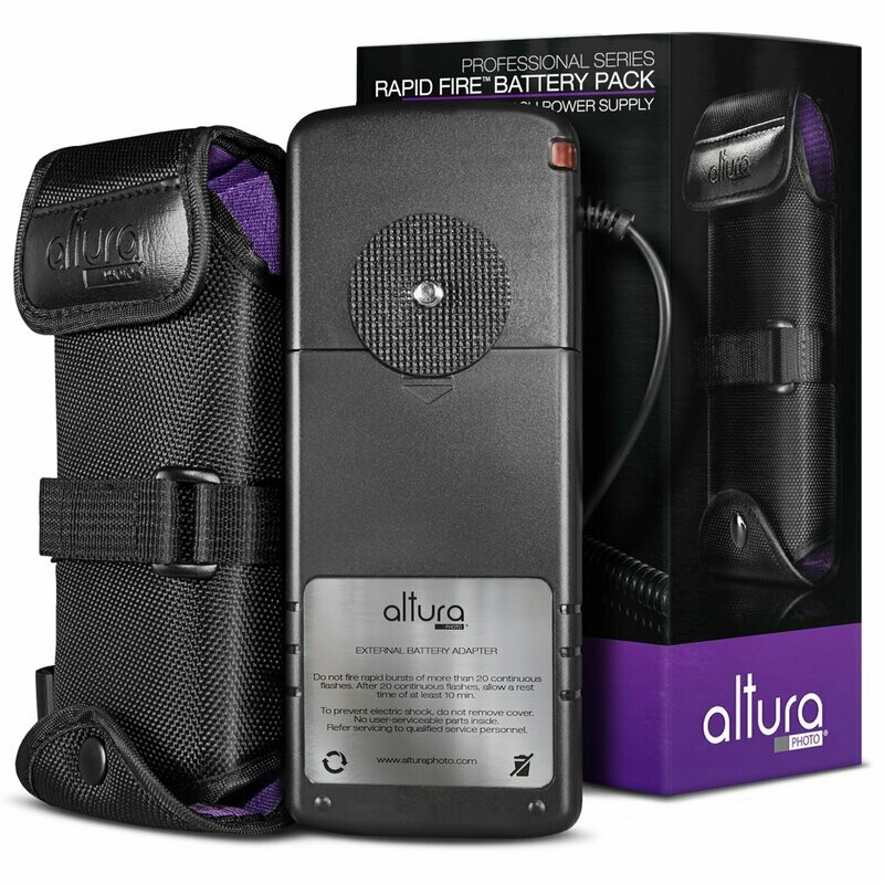 Rapid Fire PRO External Flash Battery Pack for CANON by Altura Photo (CP-E4 Replacement Compatible with Canon Speedlite 600EX, 580EX II, 580EX, 550EX, APC-958X)