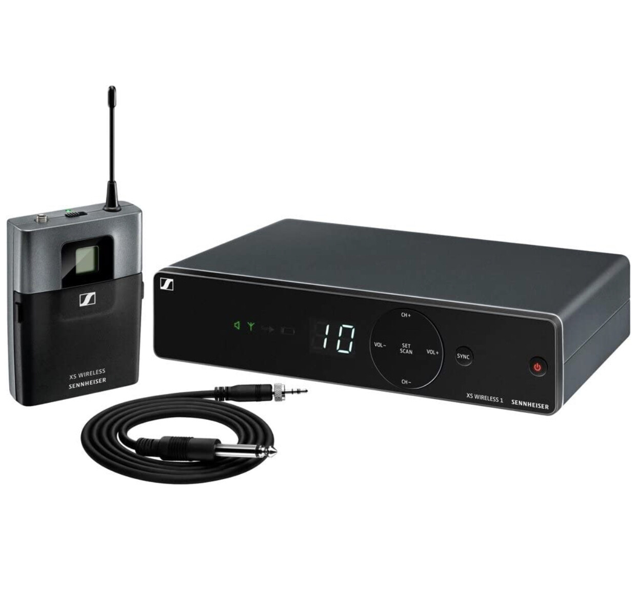 Sennheiser WIRELESS instrument set, featuring sk xsw bodypack transmitter, ci 1 instrument cable and EM xsw 1 diversity receiver (548-572 MHz)