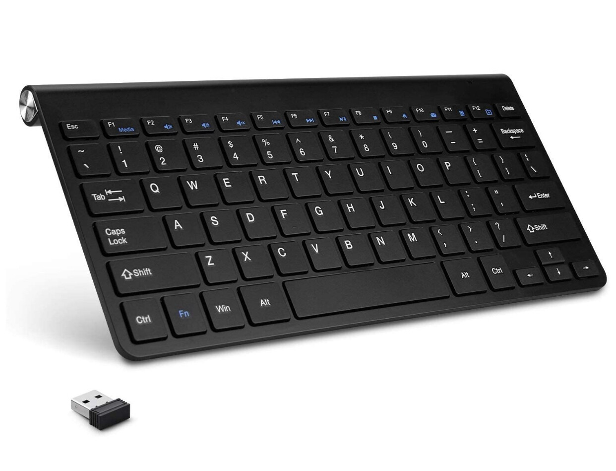 Mini USB Wireless Keyboard Small Computer Wireless Keyboards Slim Compact External Keyboard